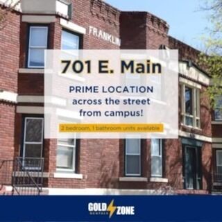 We have 7️⃣ units available at 701 E. Main St with a move in date of August 1! Each unit has:

⚡ 2 bedrooms & 1 bathroom 
⚡ extra storage for each unit, and 
⚡ a shared laundry room

Call our leasing office today 📲 330-531-8982 or fill out a rental inquiry form on our website. You can also find us on rent.com and apartments.com. 

#KentOhio #KentState #KentStateUniversity #KentStudentHousing #KentStateRentals