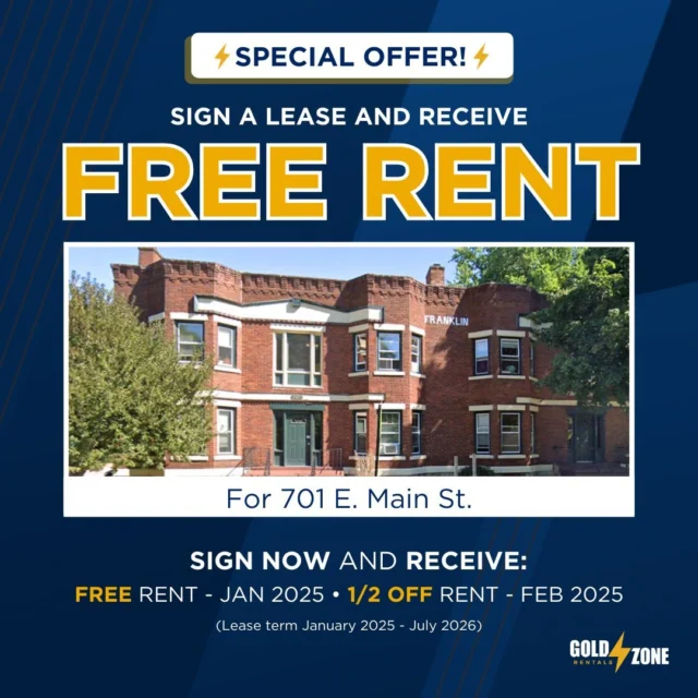 ⚡TAKE ADVANTAGE OF BIG SAVINGS⚡ with this special offer! Call 330-531-8982 or email info@goldzonerentals.com to sign your lease today! 

Details ⬇️:

Lease must be signed by December 31, 2024. Lease must be until July 31, 2026. Resident must occupy property in January 2025. Normal rent rates apply March 2025 - July 2026.

#GoldZoneRentals #KentState #KentStateUniversity #StudentLiving #StudentRentals