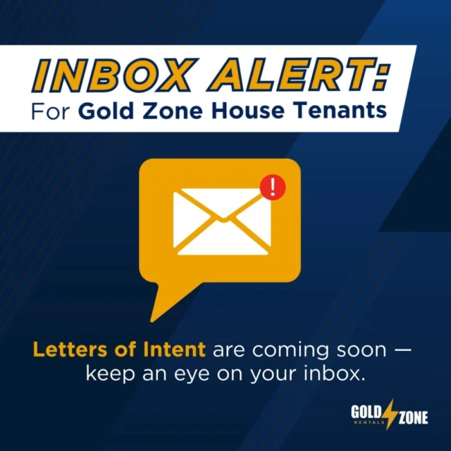 📬 House tenants — keep an eye out!
Letters of Intent are going out soon 👀
It’s your chance to share your plans for next year. Stay tuned for details!
#KentState #GoldZoneRentals #CollegeLiving #StudentLife #KentApartments