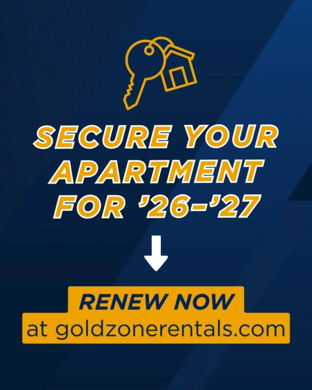 Apartment renewals are now open for ‘26–27.
Lock in next year now and thank yourself later.
Spots go fast — don’t wait. ⚡️

#GoldZoneRentals #KentState #KSU #StudentHousing #KentOhio