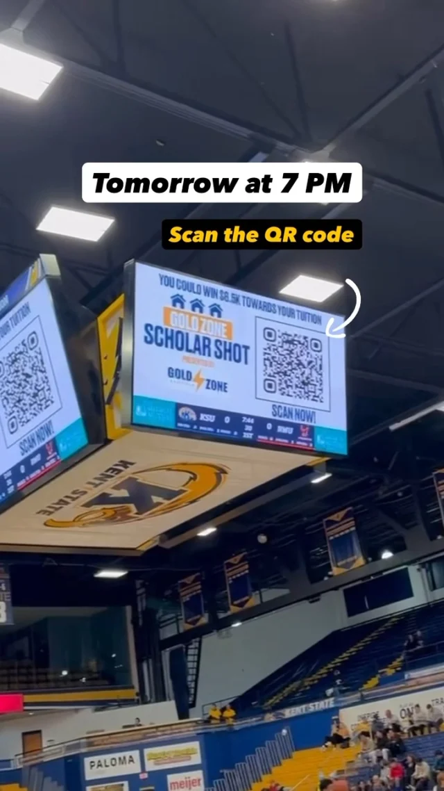 Scholar Shot is still up for grabs.
Tuesday at 7 PM. 

#ScholarShot #GoldZoneRentals #KentState #KSUHoops #Flashes