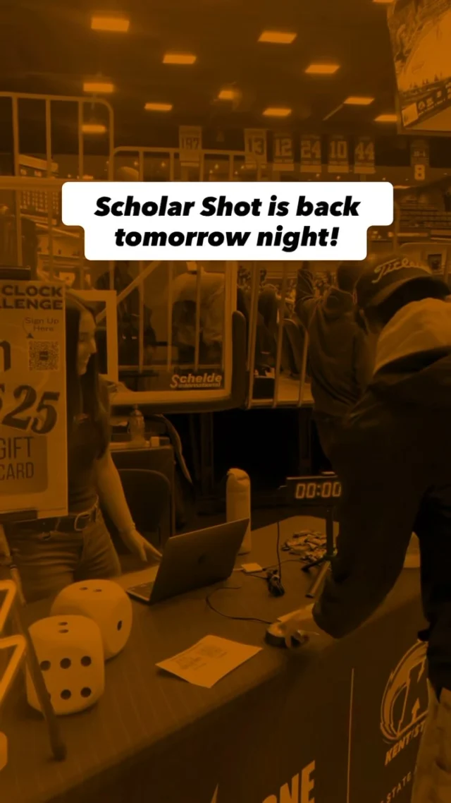 💰🏀 One semester of tuition is still up for grabs.
Sink the Scholar Shot during halftime at THIS Friday’s game and it’s yours.
Scan the QR code to enter.
Let’s go, Flashes. 💛💙

#ScholarShot #GoldZoneRentals #KentState #KentStateStudents