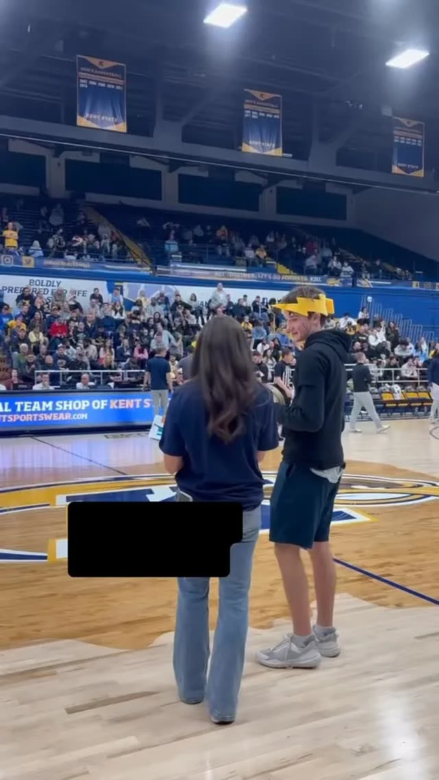 It was a strong attempt.
Like… really strong.
But Scholar Shot is still up for grabs, Tuesday night at 7! 🏀⚡️#goldzonerentals #scholarshot #kentstate