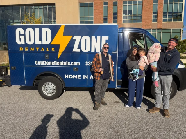 Our ⚡️ Gold Zone ⚡️ family was proud to support the Kent State community in the homecoming parade. 💙💛 #goldzonerentals #kentstate #kentstatehomecoming #hoco2026 #studenthousing